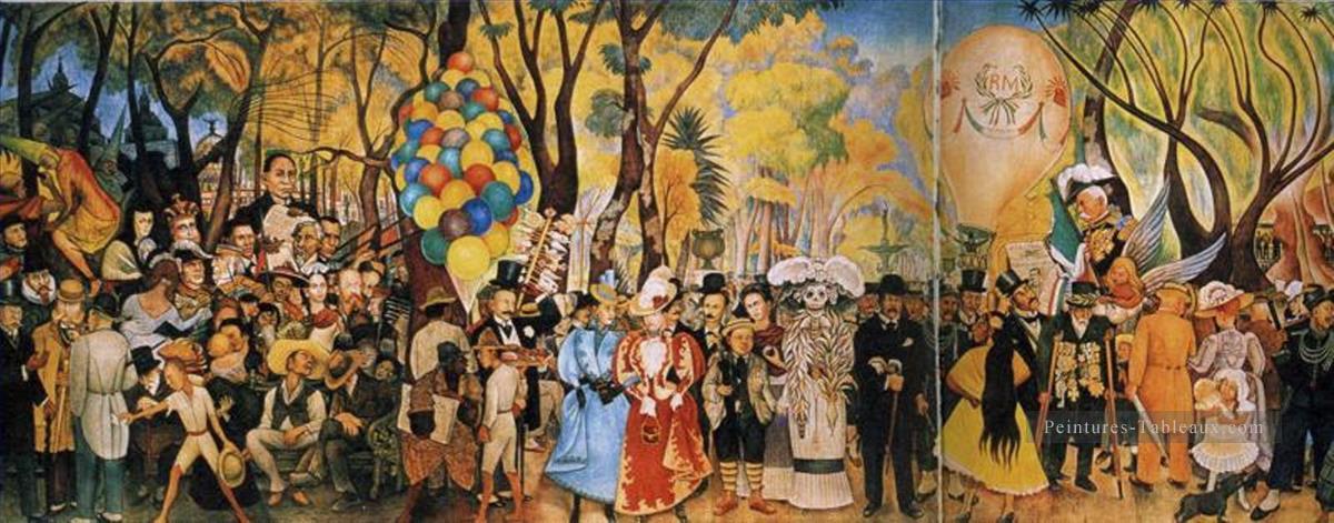 rêve d’un dimanche après midi au parc alameda 1948 Diego Rivera Peintures à l'huile